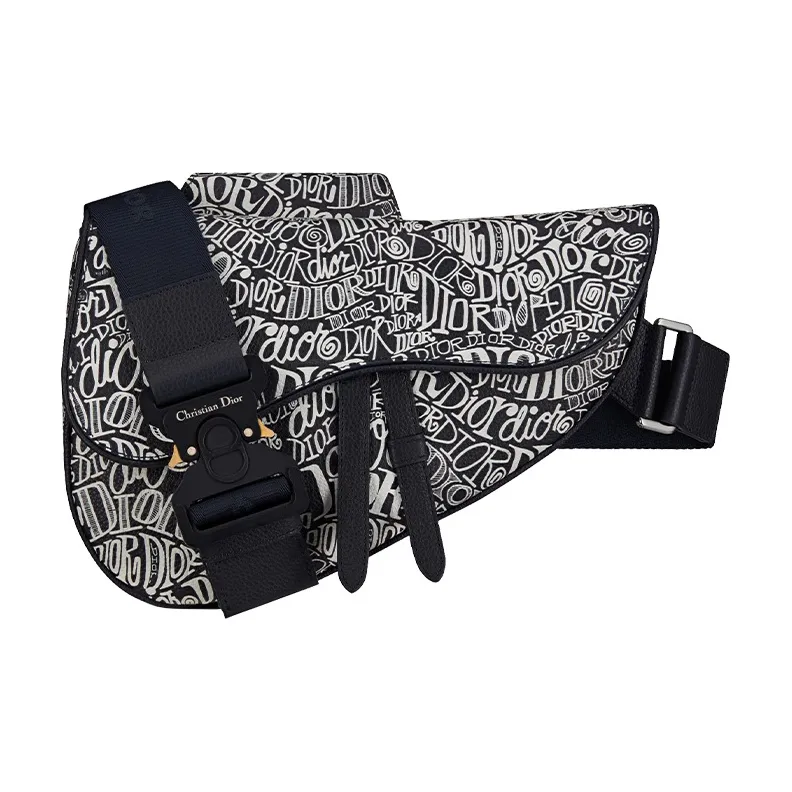 DIOR Saddle Calfskin Saddle Bag Shoulder Bag Crossbody Bag Men's Navy-0