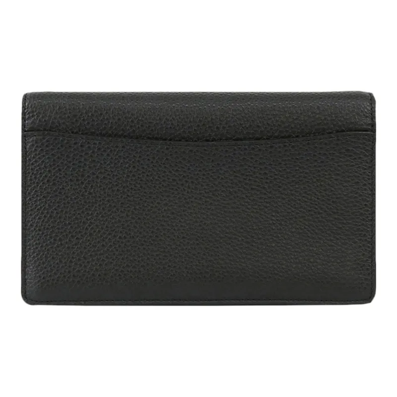 COACH Anna Pebbled Leather Shoulder Bag, Crossbody Bag, Clutch Trumpets Women's Black-1