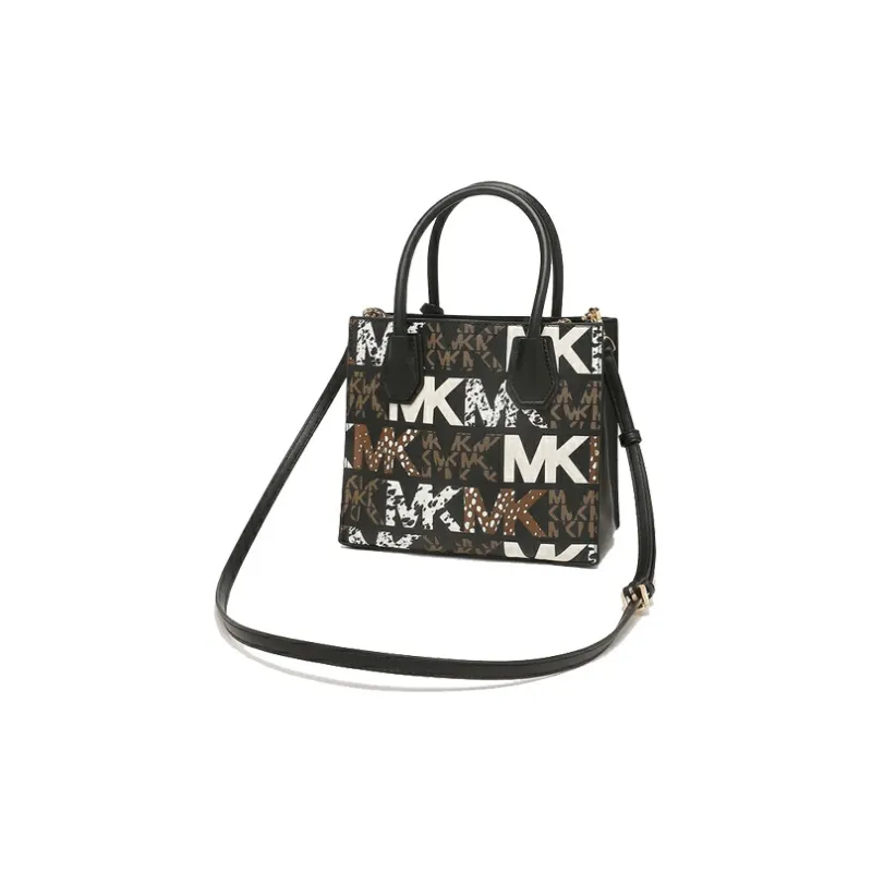 MICHAEL KORS Mercer PVC Trunk Bag Shoulder Bag Handbag Medium Size Women's Black-3