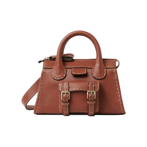 Chloe Buffalo Leather Shoulder Bag, Crossbody Bag, Handbag Mini Women's Brown