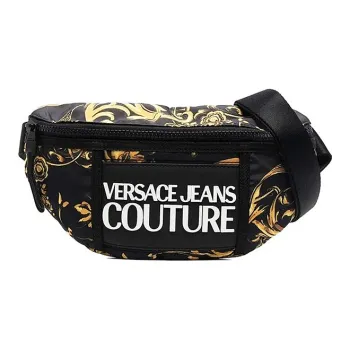 VERSACE JEANS COUTURE Polyurethane Sling Bag, Fanny Pack Regular Unisex Black, Gold & Multicolor