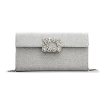 Roger Vivier Flower Strass Buckle Clutch Bag