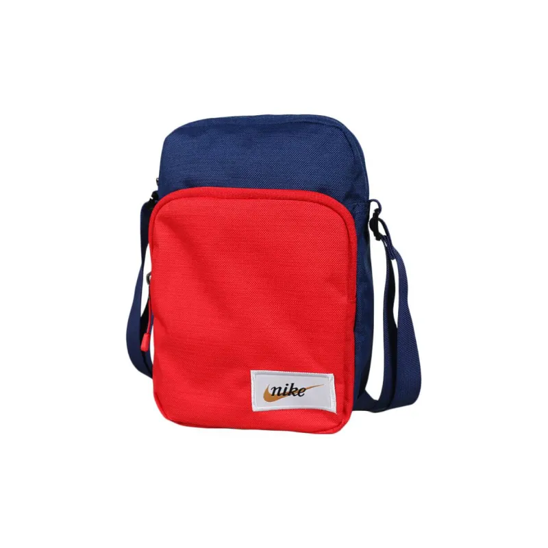 Nike Heritage Polyester Shoulder Bag, Crossbody Bag Regular Unisex Dark Blue/Red-3