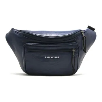 Balenciaga Sheepskin Fanny Pack Men's Dark Blue