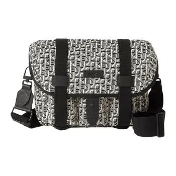 KENZO Polyester Messenger Bag Shoulder Bag Crossbody Bag Men's Gray & Black