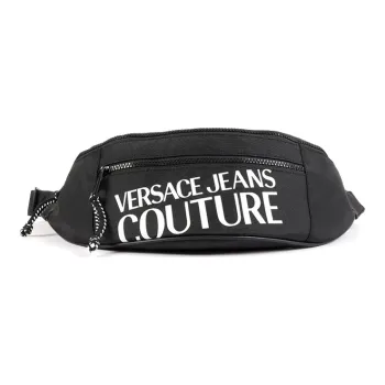 VERSACE JEANS COUTURE Fabric Fanny Pack Men's Black