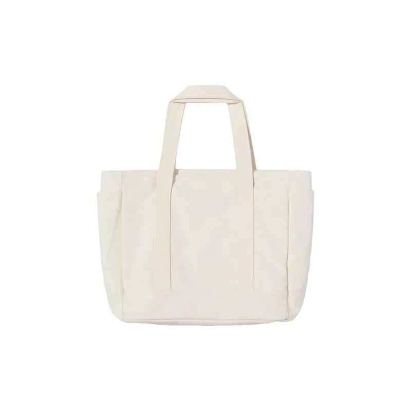 Stussy CDG Collaboration Canvas Tote Bag, Shopping Bag, Canvas Bag, One Shoulder Handbag Regular Unisex White-1