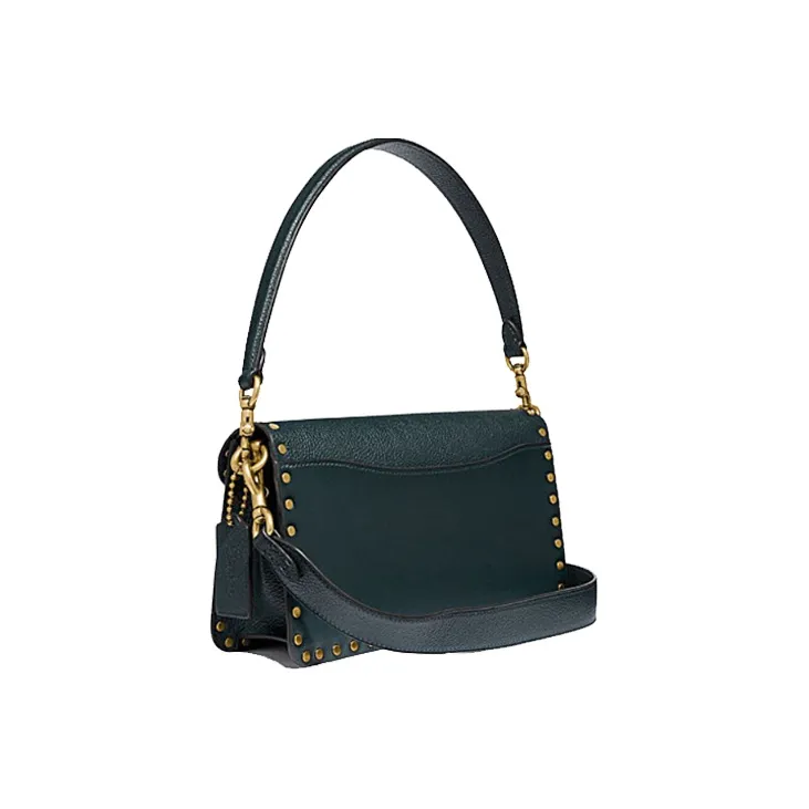 COACH Tabby Cow Leather God Of Wine Bag, Shoulder Bag, Crossbody Bag Women's Green-2