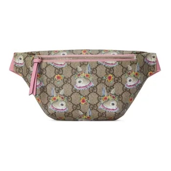 GUCCI Yuko Higuchi Collaboration Canvas Fanny Pack, Sling Bag, Kids' Bag Kids' Ebony/Pink