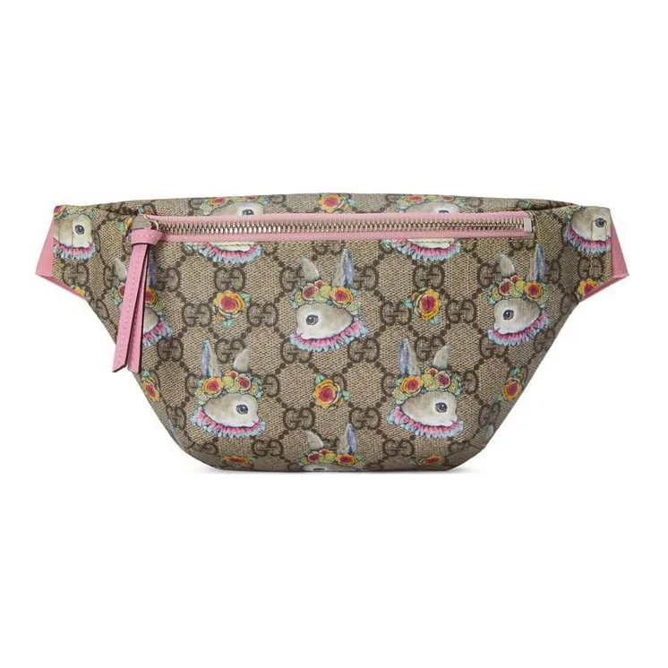 GUCCI Yuko Higuchi Collaboration Canvas Fanny Pack, Sling Bag, Kids' Bag Kids' Ebony/Pink-0
