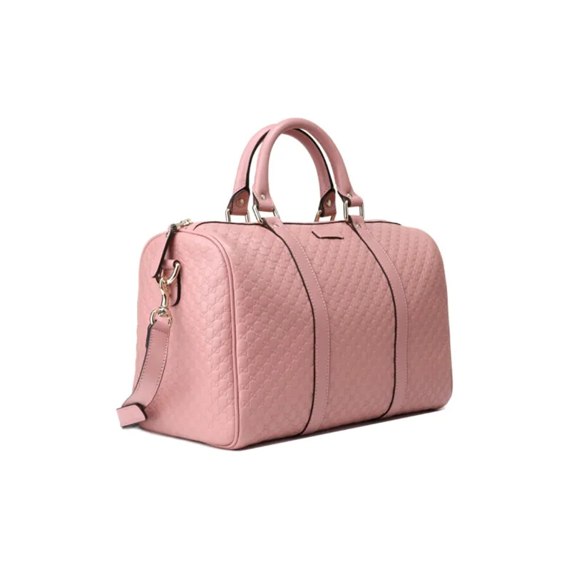GUCCI Cow Leather Boston Bag Portable Crossbody Bag Shoulder Bag Women's Pink-1