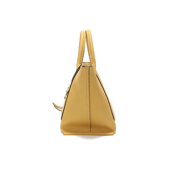 LONGCHAMP Mailbo Large Cow Leather Crossbody Bag Shoulder Bag Handbags Medium Size Women's Yellow-2