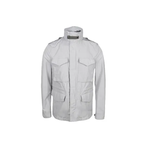 Burberry Jackets Men Silver Gray