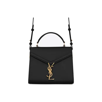 SAINT LAURENT CASSANDRA Cow Leather Shoulder Bag, Crossbody Bag, Handbag Mini Women's Black