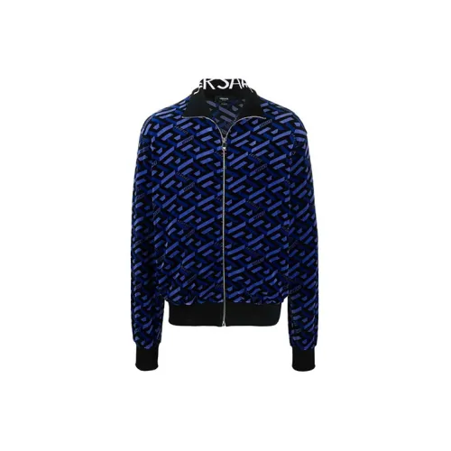 VERSACE Jacket Men Blue