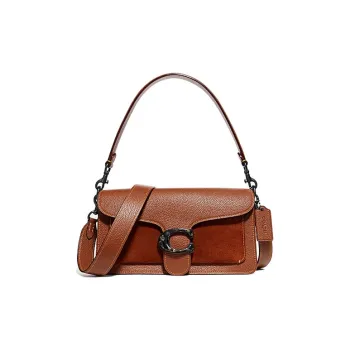 COACH Cow Leather Shoulder Bag Portable Crossbody Bag Shoulder Bag Women's Orange