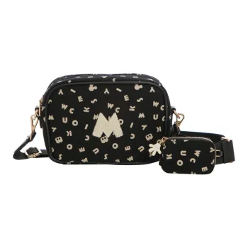 Disney Canvas Combo Bag Camera Bag Shoulder Bag Women's Black