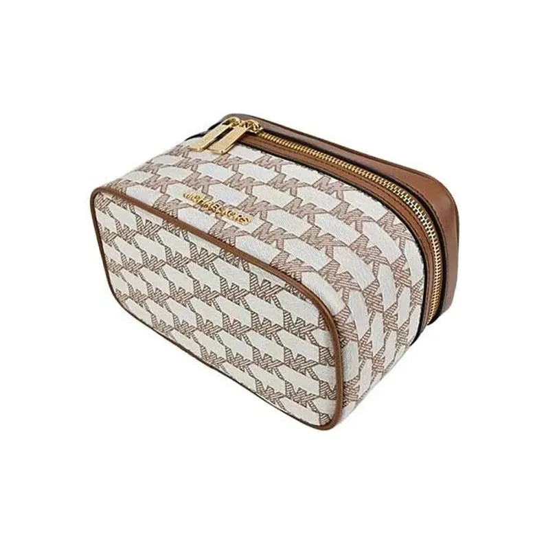 MICHAEL KORS Jet Set Fabric Box Bag, Makeup Bag, Handbag, Shoulder Bag, Crossbody Bag Regular Women's Brown-3