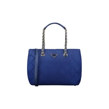 PRADA Fabric Tote Bag Shopping Bag Crossbody One Shoulder Handbags Women's Royal Blue