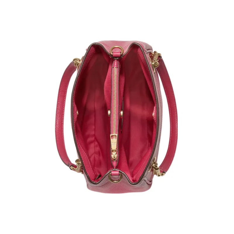COACH Leather Bucket Bags Crossbody Bag Shoulder Bag Women's Rose Red-1