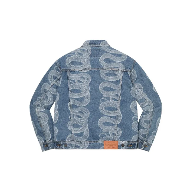 Supreme X Hysteric Glamour Snake Denim Trucker Jacket-4