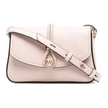 MICHAEL KORS Lea Leather Crossbody Bag, Shoulder Bag Medium Size Women's Pink