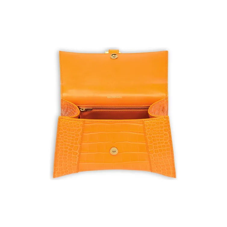 Balenciaga Calfskin Hourglass Bag Handbag Shoulder Bag Regular Women's Orange-4
