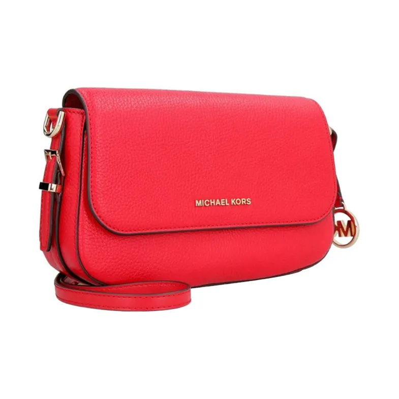 MICHAEL KORS Bedford Leather Shoulder Bag Women's Red-1