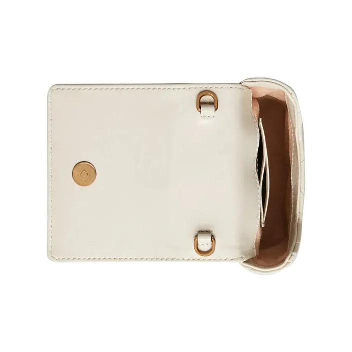 GUCCI Quilting Leather Chain Bag IPhone Case Handbag Shoulder Bag Cell Phone Pouch Women's White-5