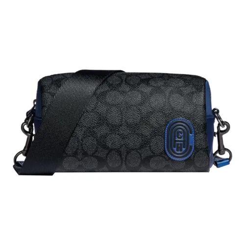 COACH Pacer Canvas With Leather Pillow Bag Crossbody Bag Small Size Men's Black Gray