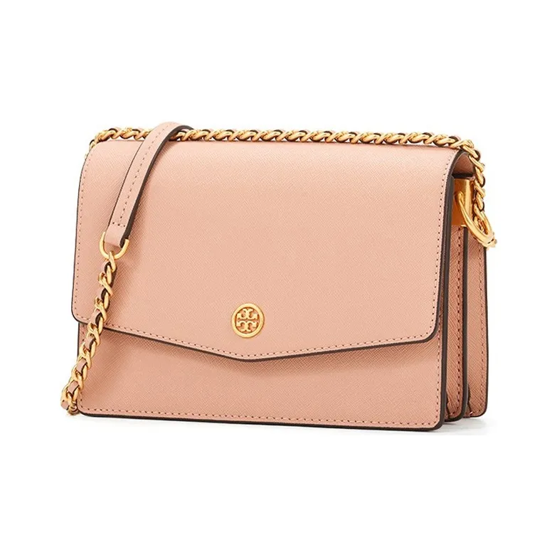 TORY BURCH Robinson Leather Trunk Bag, Crossbody Bag, Shoulder Bag Women's Pink-1