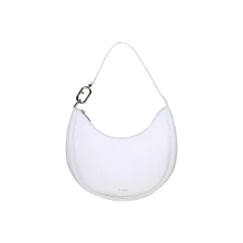 Furla Primavera Crescent Moon Bag Shoulder Bag Small Size Women's White