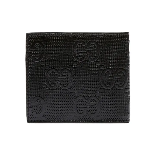 GUCCI Cow Leather Wallet Men's Black-1