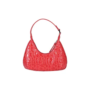 By Far Baby Amber Leather Shoulder Bag Half Moon Bag Hobo Bag Handbag Shoulder Bag Mini Women's Red