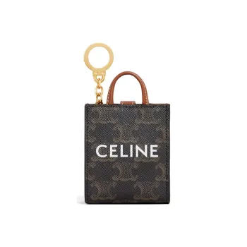 CELINE Canvas Cow Leather Canvas Bag Tote Tote Bag Shopping Bag Pendant Bag Handbag Extra Mini Unisex Tawny