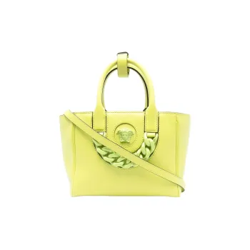 VERSACE VERSACE Calfskin Handbags Shoulder Bags Women's Yellow