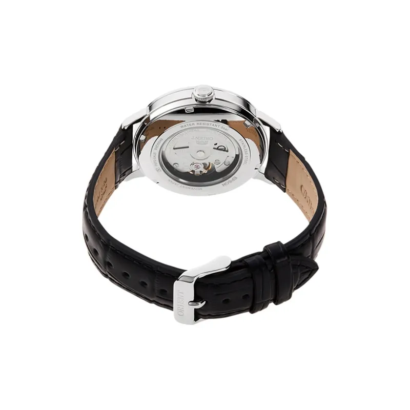 ORIENT Mechanical Movement Cowhide Strap Watch 42.4mm Men's Watches Blue Dial RA-AC0J05L10B-2