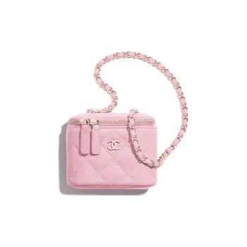 CHANEL 22c Early Spring Cow Leather Small Box Shoulder Bag, Crossbody Bag, Mirror Not Included Mini Women's Pink