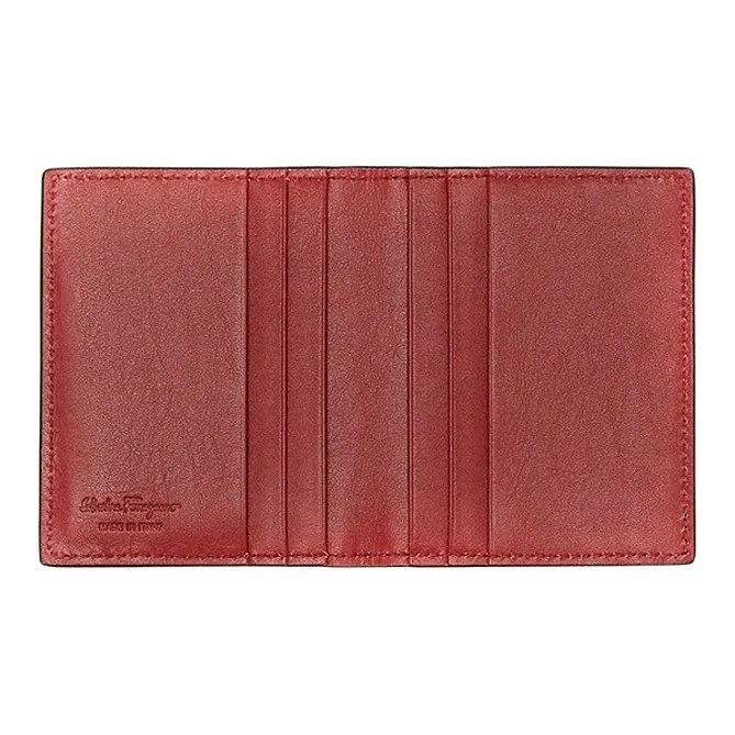 FERRAGAMO Calfskin Wallet Men's Black-3