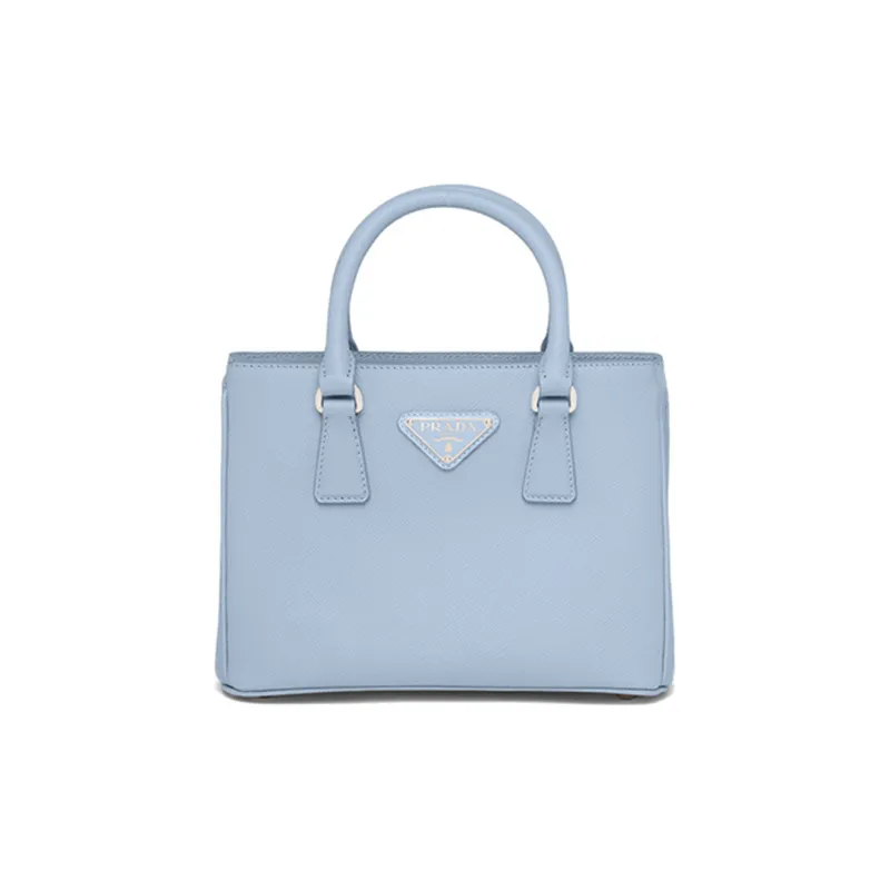PRADA Leather Killer Bag Shoulder Bag Crossbody Bag Handbag Mini Women's Sky Blue-0