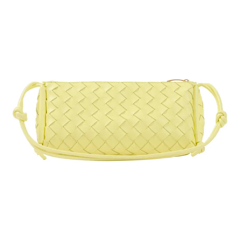 Bottega Veneta LOOP Lambskin Pen Holder Bag, Shoulder Bag Handbag, Shoulder Bag Trumpets Women's Yellow-1