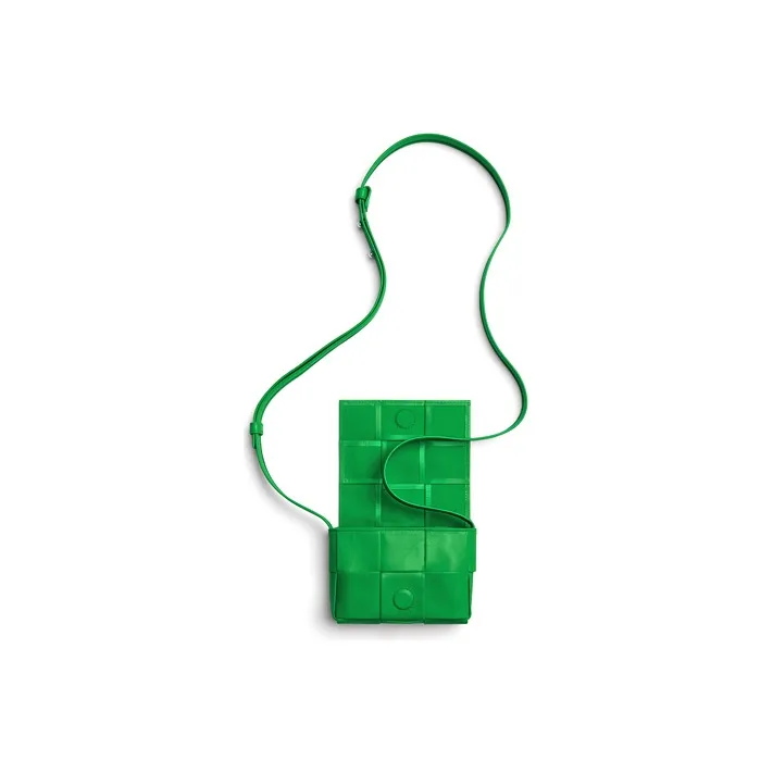 Bottega Veneta With Calfskin Small Block Small Square Bag, Shoulder Bag, Crossbody Bag Mini Men's Parrot Green-7