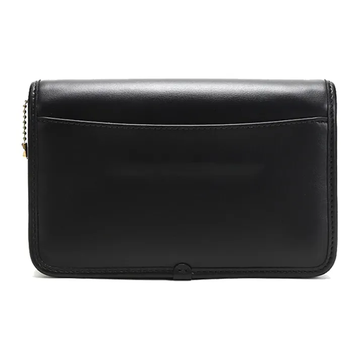 COACH Parker Leather Chain Bag, Clutch, Shoulder Bag, Crossbody Bag Mini Women's Black-2