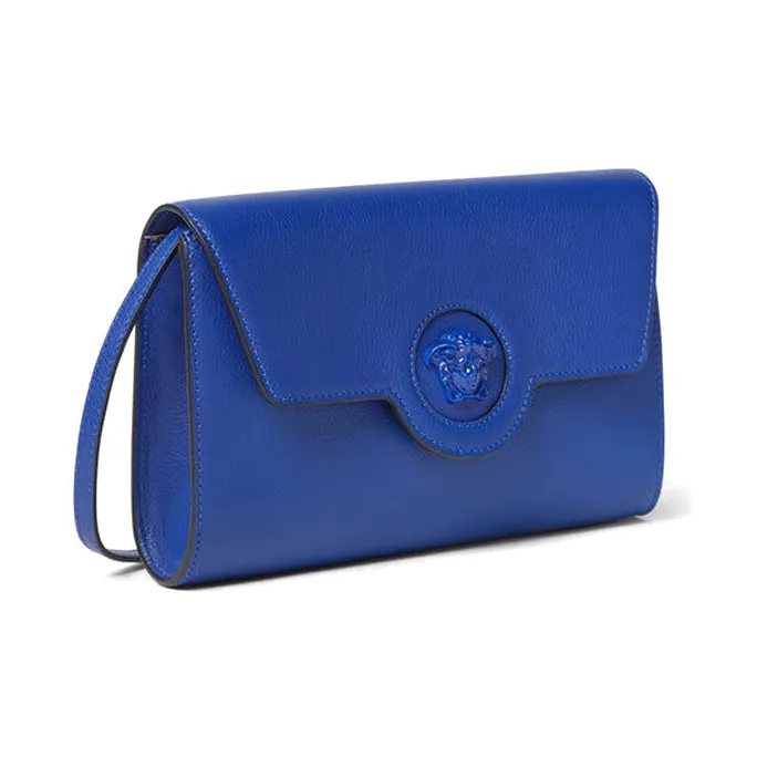 FANSIZHE La Medusa Cow Leather Shoulder Bag, Crossbody Bag, Wallet Women's Dark Blue-1