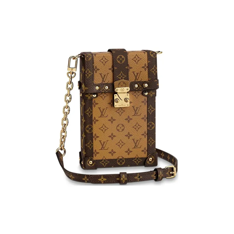 LOUIS VUITTON Pochette Trunk Verticale Monogram Reverse Brown-0