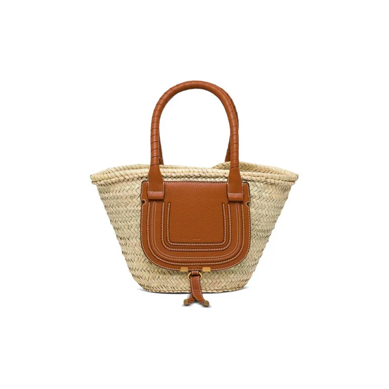 Chloe Chloé Handbag Marcie Cow Leather Handbag Medium Size Women's Brown-0