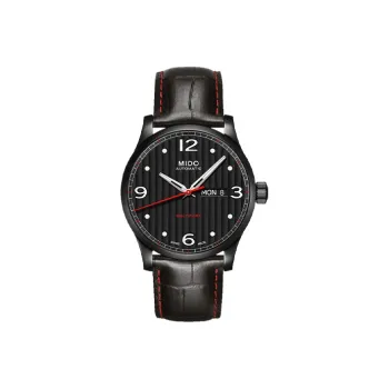 MIDO Helm Collection Automatic Mechanical Movement Men's Watches Watch 42mm Black Dial Leather Watch Bands