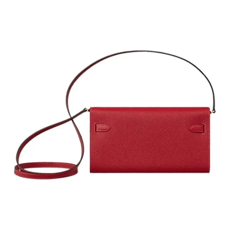 HERMES Kelly To Go Epsom Leather Wallets Shoulder Bag Crossbody Bag Women's Q5 Rouge Casaque Red-1