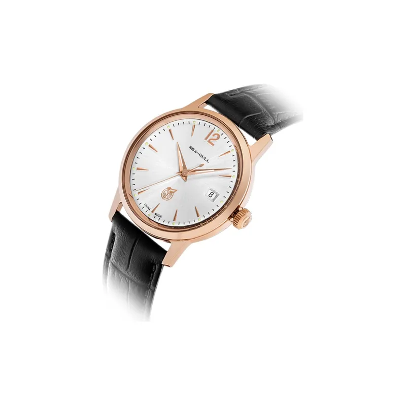 Sea Gull Tribute Automatic Mechanical Movement Genuine Leather Strap Watch Men's Watches White Dial D51SG-1