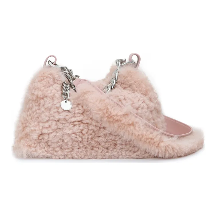 APEDE MOD Faux-shearling Shoulder Bag-3